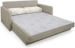 Sofá-Cama Casal 2 Lugares Herval Aurora, Linho Bege Areia, 146 cm