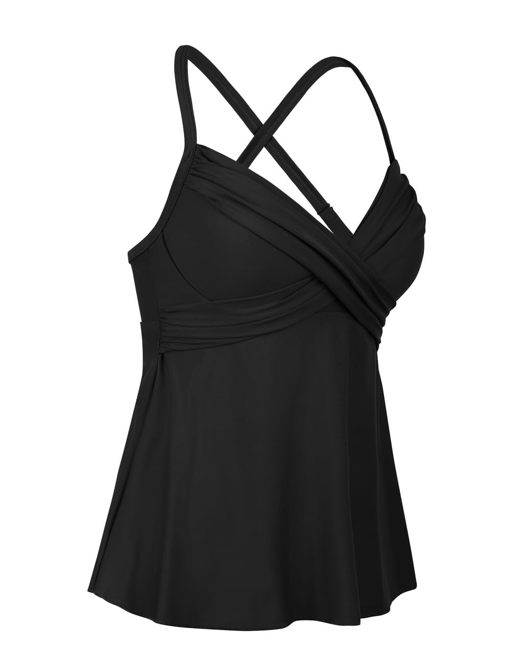 Hilor Maillot de bain tankini à armatures avec col en V torsadé pour femme