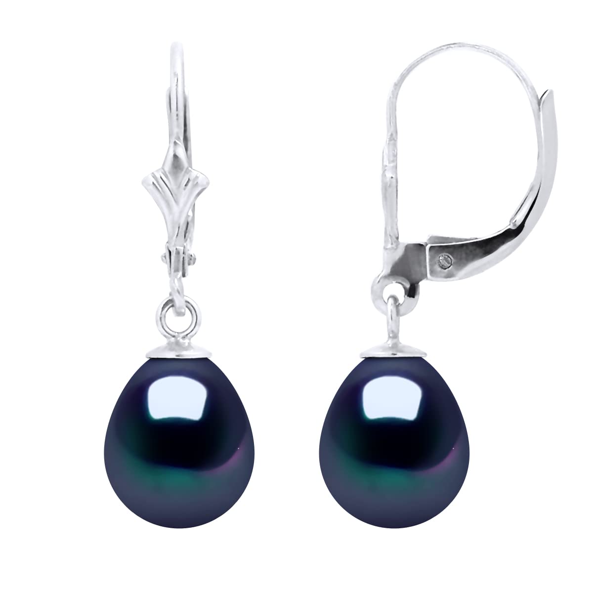 Boucles D'oreilles 3 Perles De Culture Eau Douce - Création Originale G.GAS, Neuves