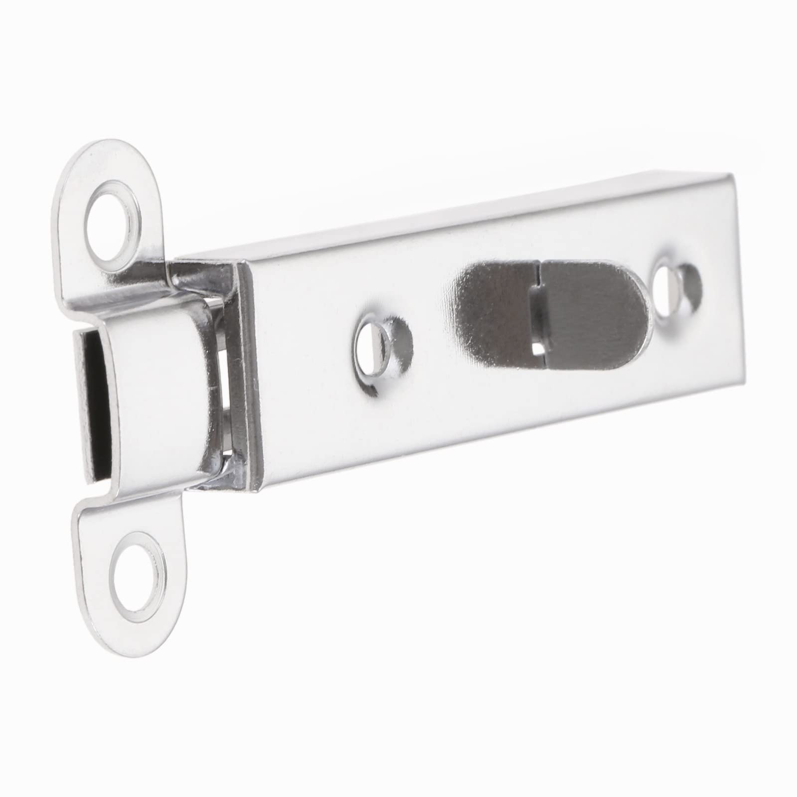 Cerradura de pestillo for puerta corredera sólida, cerrojo con cerrojo de tornillo, cerradura de seguridad for puerta de grapas, pestillo de ventana de Metal resistente cromado plateado de 61mm, tobog