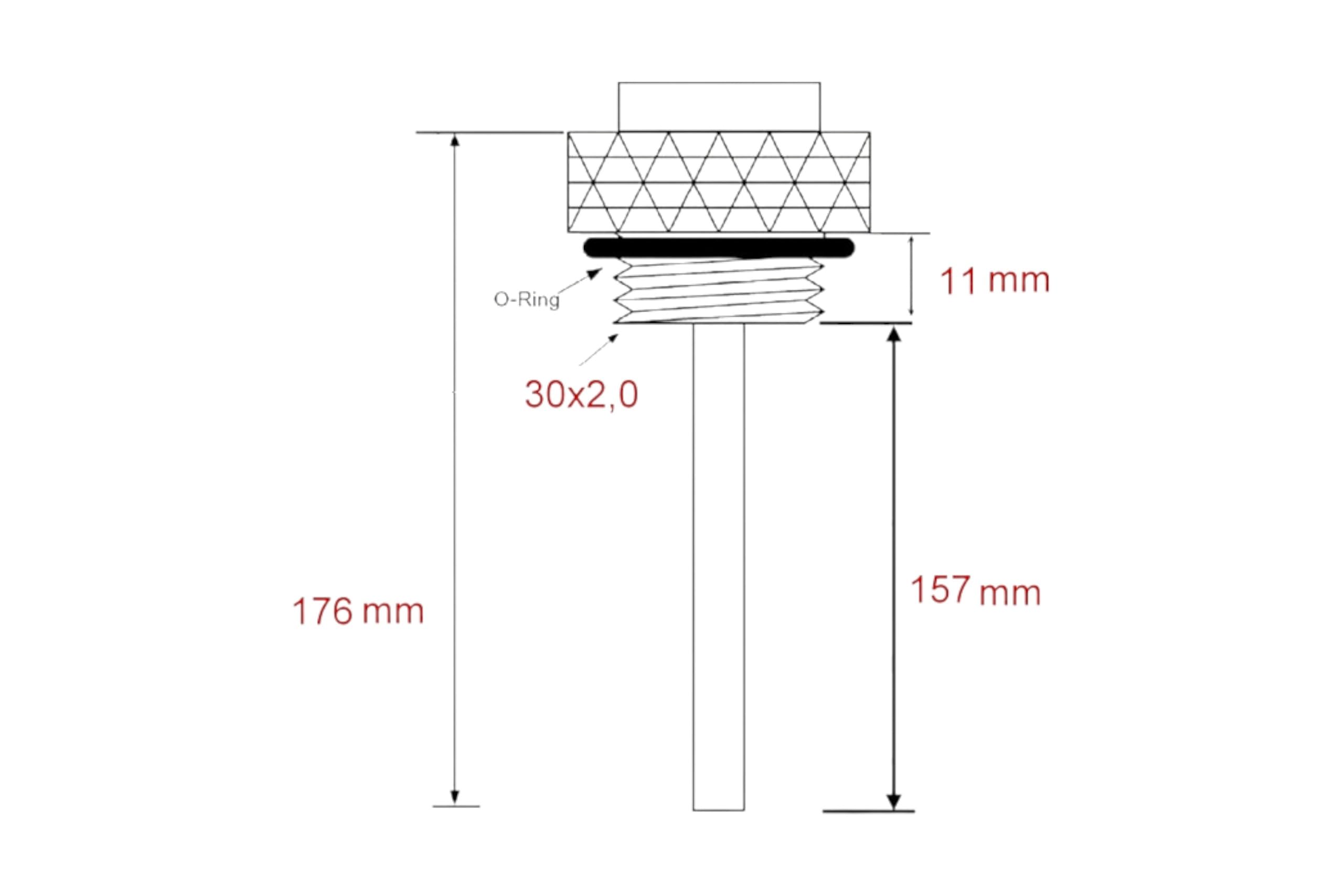 INDICATORE TEMPERATURA OLIO JMP 30X2.0 mm