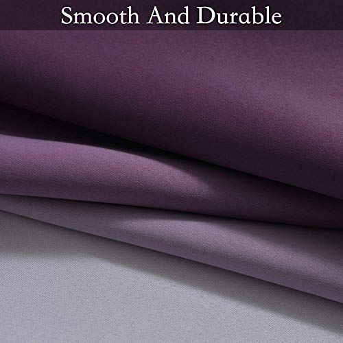 Image of SimpleHome Purple to Grey White Ombre Room Darkening Curtains 84 Inch | Curtains for Living Room,Light Blocking Thick Thermal Insulated Grommet Window Curtains Drapes for Bedroom, 2 Panels,52Wx84L