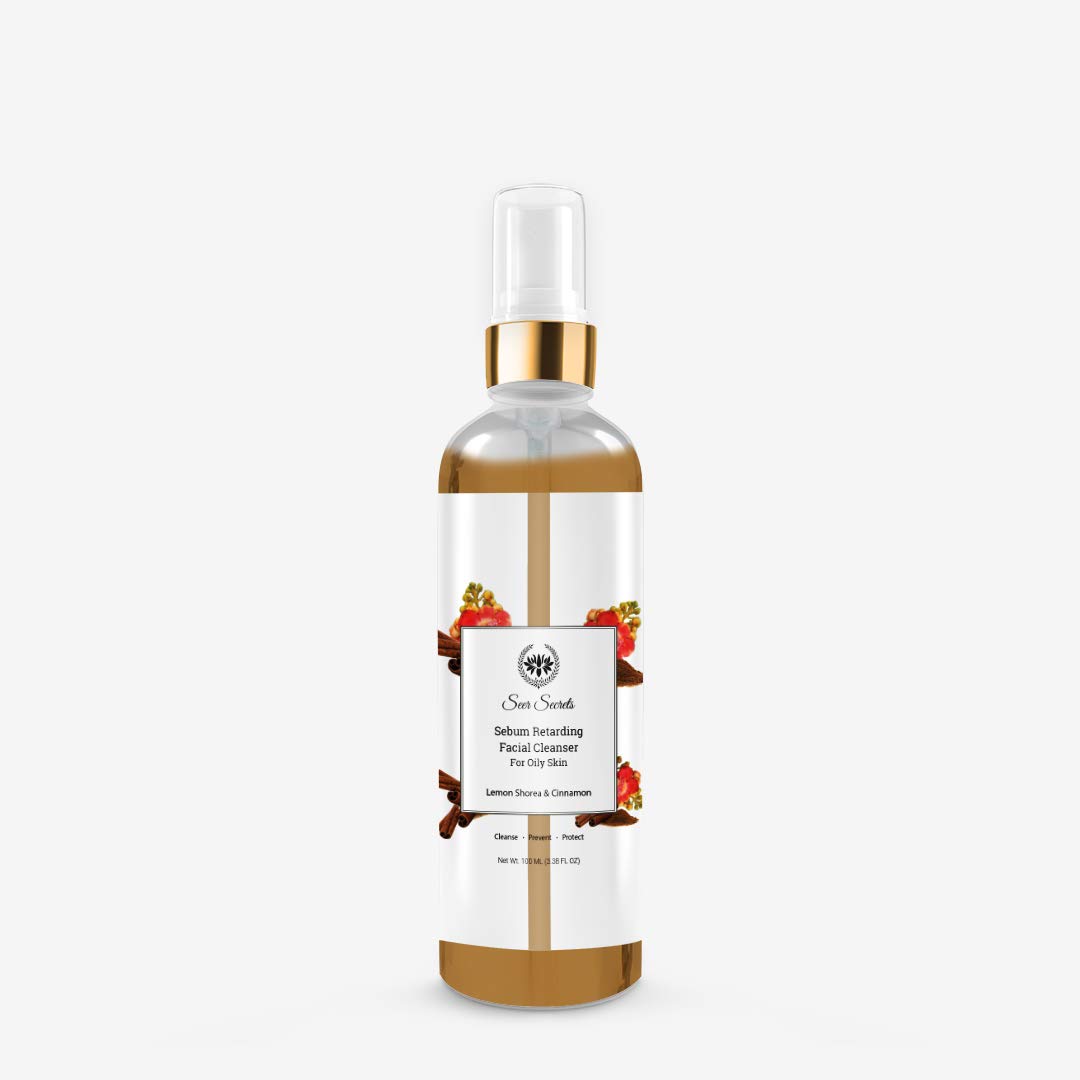Seer SecretsFace Cleanser : Lemon Shorea Cinnamon Sebum Retarding Facial Cleanser ?Cleanse Prevent Protect?For Sensitive Oily Skin (100 ML)