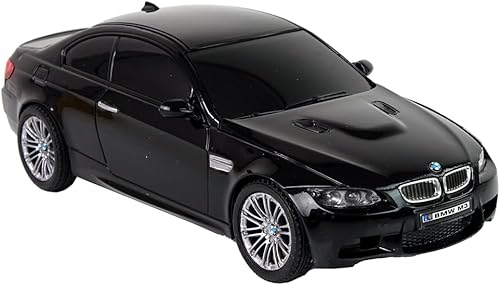 Miniatura 5 de 100 CLASSIC Auto de control remoto, escala 124 RC Sport Racing Toy Car, compatible con BMW M3 modelo vehículo para niños y niñas, negro