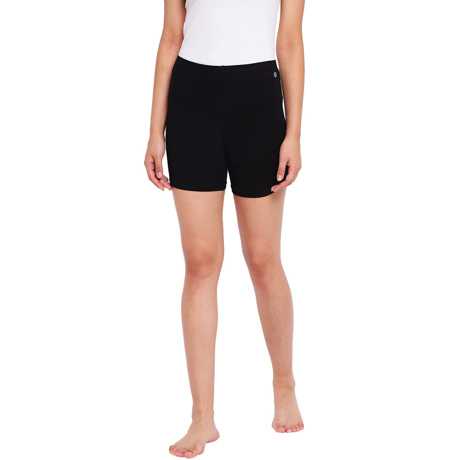 EnamorMid Rise Mid Thigh Length Fabulous Inners Shorts for Women - Hugged Fit, Stretch Cotton - E032