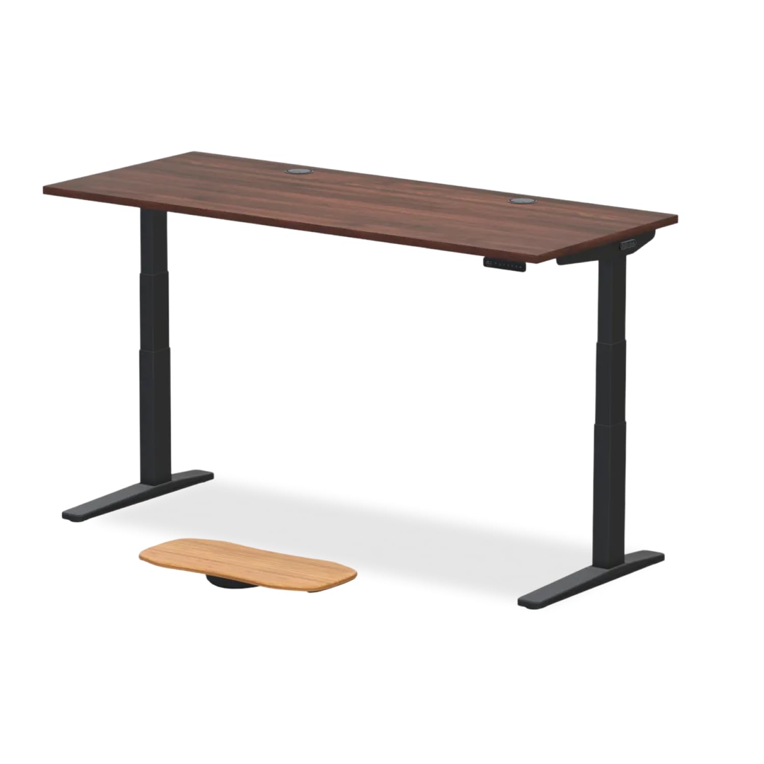 UPLIFTDESK V3 2-Leg Walnut Laminate Wood Standing Desk – Adjustable Height, Advanced 1-Touch Memory Keypad, Under Desk Cable Management, Wire Grommets