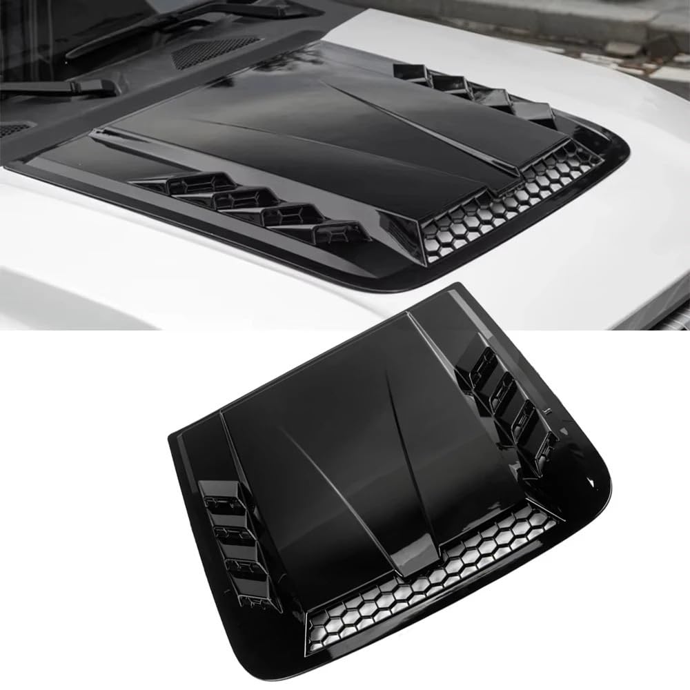 Car hood trim cover Accessorio decorativo auto nero lucido, accessorio universale copertura cofano motore anteriore, presa d'aria