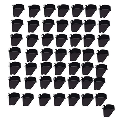 Image of Vertical Wall Hanging Garden Pots (Black), Strong pots - 50 Pots