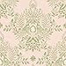 Erin and Ben Co. PSW1432RL Pink and Chartreuse Cottontail Toile Premium Peel and Stick Wallpaper