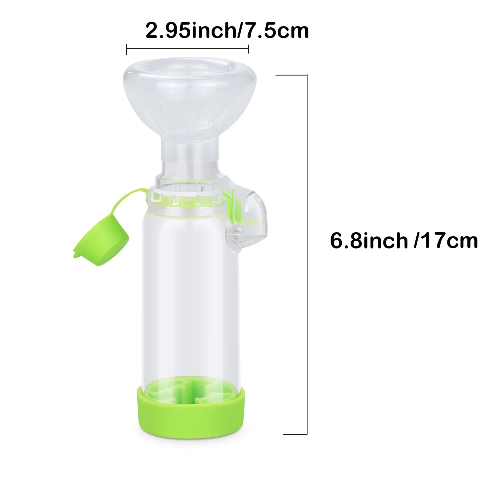 free-space Espaciador de inhalador de Aerosol para Gatos o Perros. Espaciador portátil para administrar medicamentos a su Mascota con indicador de respiración Exclusivo. (for Cat (Green))