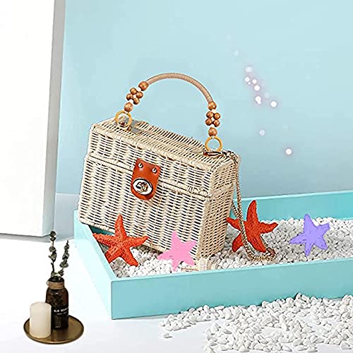 1 Paio Di Spalle Per Borsa In Corda Di Perline Legno Retrò - Tracolla Multicolore Con Gancio Per Borse Fai-da-Te - Foto 6