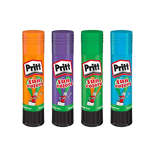 Pritt Rainbow Coloured Glue Sticks, Safe&Child-Friendly Glue for Arts & Crafts Activities, Strong-Hold adhesive for School Supplies, 96% natural ingredients, Craft glue for paper,cardboard,etc, 4x10g (Image - 3)
