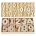 Produktbild Holzbuchstaben Großbuchstaben, 216Pcs Alphabet Und Nummer Buchstaben aus Holz, Kid Holzspielzeug Lernspielzeug Handwerk Holz Buchstaben Für Kunsthandwerk DIY