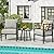 NATURAL EXPRESSIONS Outdoor Patio Furniture Conversation Sets 3 Pieces Patio Lawn Chair Set Porch Chairs with Metal Table for Balcony Yard Garden Lawn Poolside