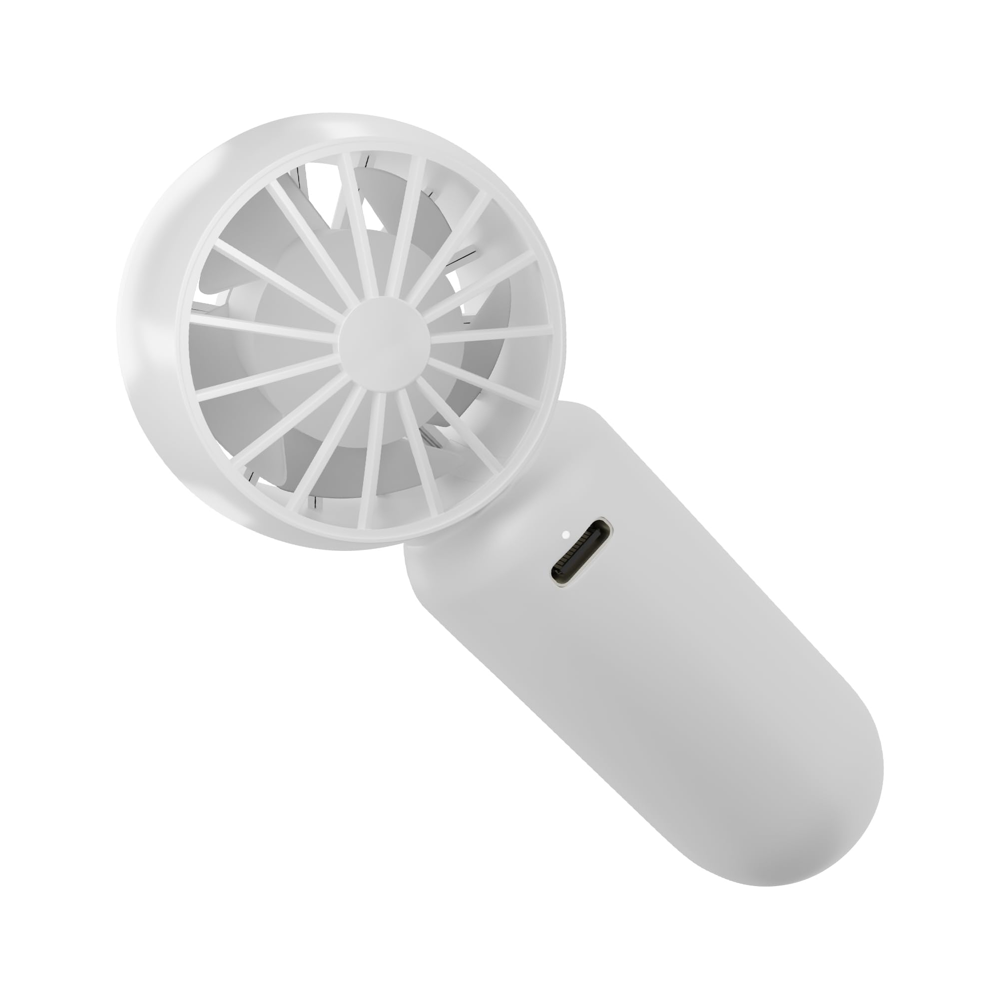 ZEBRONICS Heat Buster 100, Mini Portable Hand Fan, 10500 RPM, 3 Speed Modes with Brushless Motor, Upto 5.4m/s Airflow, Type C Charging, for Travel, Makeup, Office, Home (White) — Amazon image 8