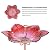 MUMTOP Bird Baths for Outdoors Glass Bird Bath Bowl Outdoor Bird Feeder Flower Pattern with Metal Stake for Garden, Yard and Lawn Decor (Red)