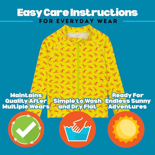 Image of SwimZip UPF 50+ Long Sleeve Rash Guard for Boys' and Girls' - Baby, Toddler, Kids