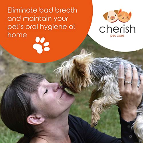 Cherish Baby Care Lot de 3 brosses à dents pour chien - Soins dentaires pour petits chiens et chats - Brosses à dents en silicone – Image 3