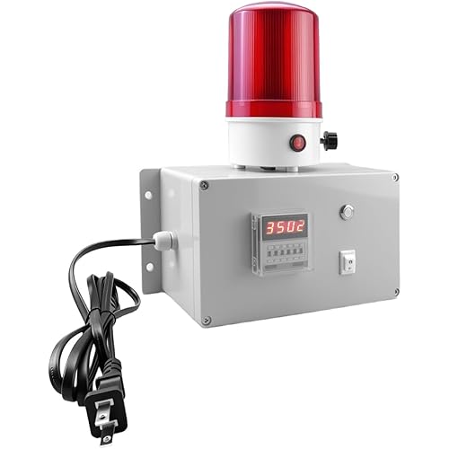 AC110V Industrial Cycle Timing Siren Alarm, 0-110dB Adjustable Volume Cycle Timer Alarm, with Luminous Flashing Light