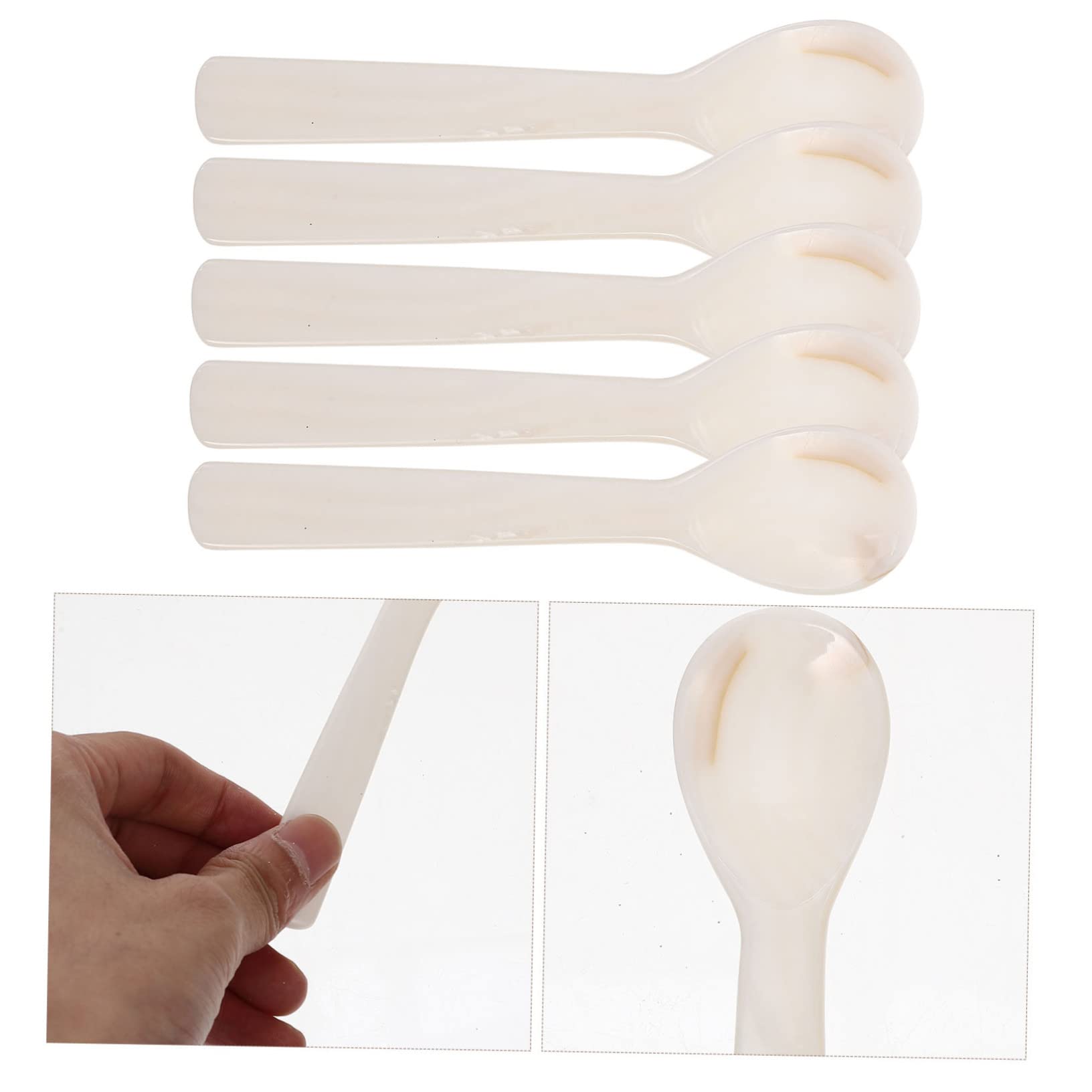 Cabilock 2 Juegos Cuchara De Concha Natural Cuchara De Café De Concha Cuchara Para Café Juego De Cucharas Cuchara Para Cucharas Para Café Cuchara Para 5 piezas * 2