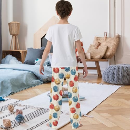 Boy's Pants Basketball Jogger Pants Elastic Waist Long Bottoms Trousers with Pockets 6-14 Years3
