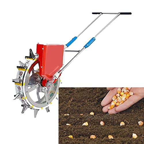 Sembradora y aplicadora de Fertilizantes, sembradora Manual de Trigo para Cultivo de cáñamo, maíz, algodón, Soja y maní, 6 boquillas.