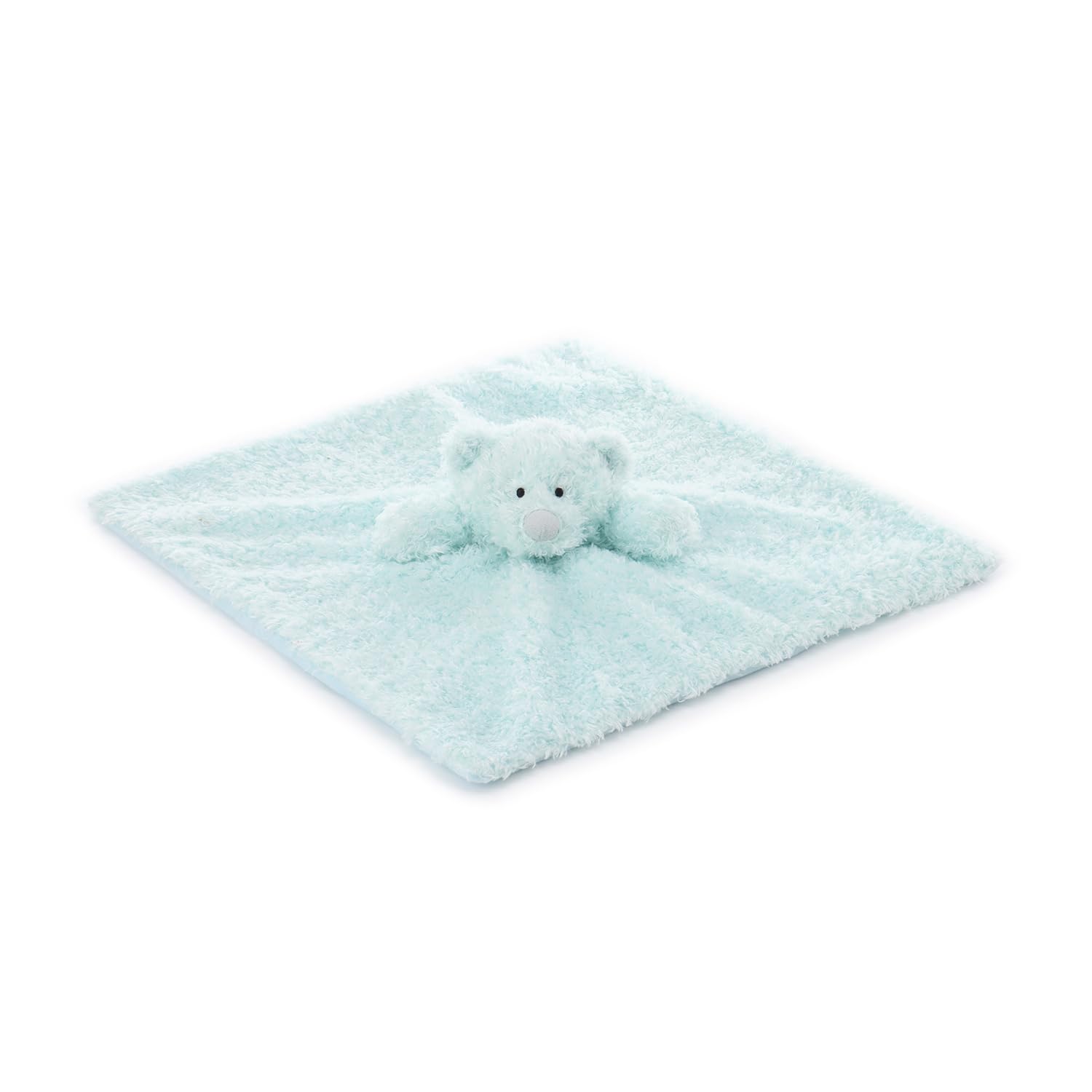 Apricot Lamb Sky Blue Peach Bear Cute Comforter Plush Security Blanket for Baby Boy and Girl Cuddly Lovey for Infant and Toddlers Sky Blue 14x14 Inches - Image 3