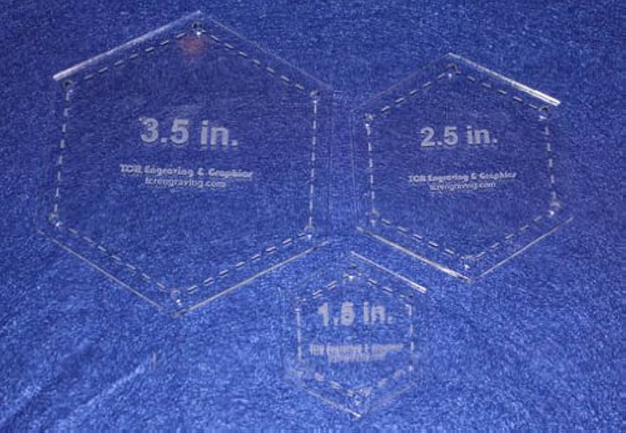 Amazon.com: Hexagon 3 Piece Set Templates. 1.5 Inch, 2.5 Inch, 3.5 Inch - 1/8 Inch amazon-com-hexagon-3-piece-set-templates-1-5-inch-2-5-inch-3-5-inch-1-8-inch