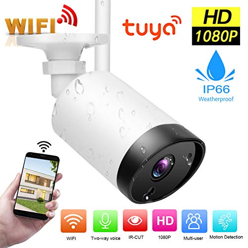 Draaibare 1080P IP-intercomcamera, waterdichte wifi PIR-webcam voor buiten, met ingebouwde luidspreker en microfoon… - Image 4
