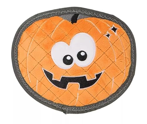Joyhound Rip Roarin' Tough Plush Pumpkin Jack-o-Lantern Halloween Squeaker Dog Toy - Aggressive Chewers