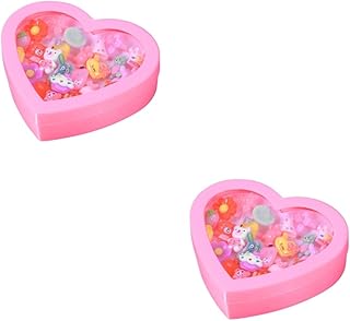 NOLITOY 48 Pçs Anéis Para Crianças Meninas Anéis Crianças Anéis Coloridos Anéis Desenhos Animados Criança Conjunto Encaixotado