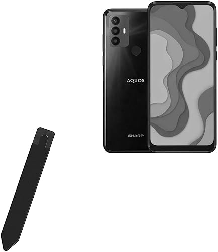 Miniatura 1 de BoxWave Stylus Pouch Compatible with Sharp Aquos V6 Plus - Stylus PortaPouch, Pen Stylii Holder Carrier Portable Self-Adhesive - Jet Black