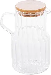 LYOR - Jarra de Vidro Borossilicato com Tampa de Bambu Classic 1,1L