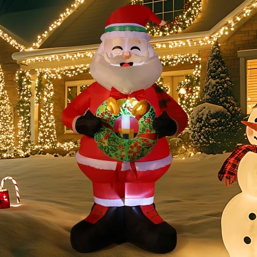 HAUSPROFI Aufblasbarer Weihnachtsmann 240cm, Aufblasbare...
