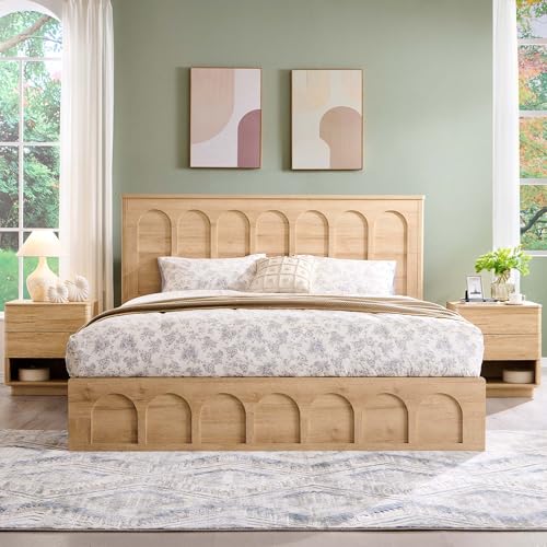 ACCOHOHO King Size Bed Frame Modern with 52