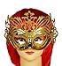 Produktbild HAAC venezianische Augenmaske Maske mit Glitzern Farbe Gold für Halloween Fasching Karneval Party