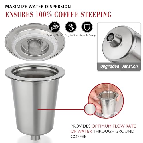 Image of Reusable Stainless Steel Filter Cup for Cuisinart, Compatible with Cuisinart #SS-RFC HomeBarista Reusable Filter Cup, Upgraded Version (1 Pack)