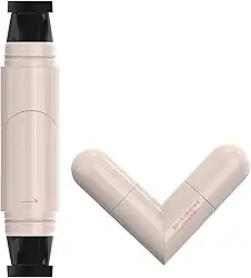 Caneta delineadora de uma peça, carimbo delineador alado dobrável, carimbos de delineador de olhos de ponta dupla para olhos de gato de asa perfeita, delineador de olhos à prova d'água à