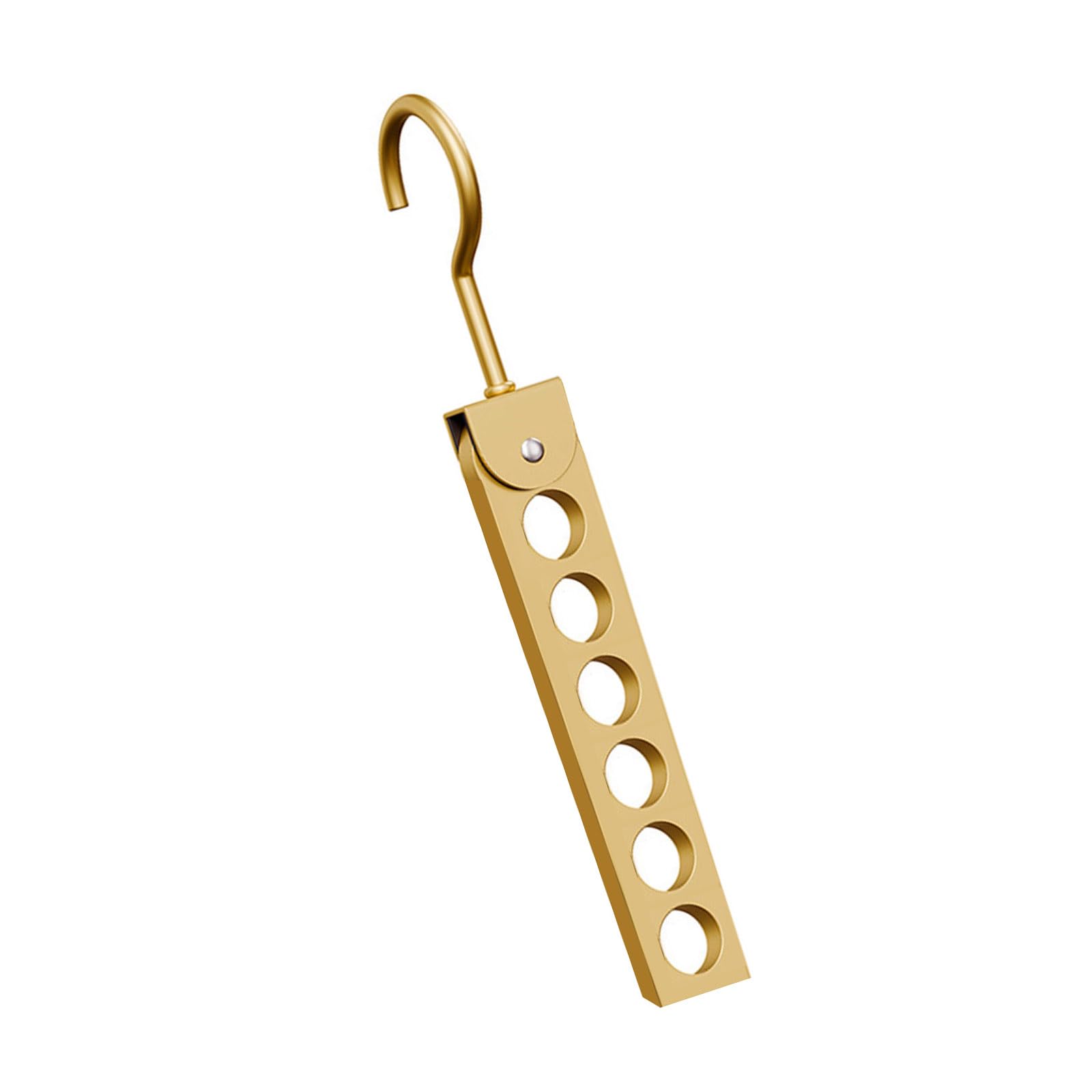 Jazuaiao Modern Rusts Resistant Aluminum Alloy Garment Hanger 6/8 Hooks High Weight Capacity Foldable for Wardrobes Storage Apartment Friendly Closet Accessory