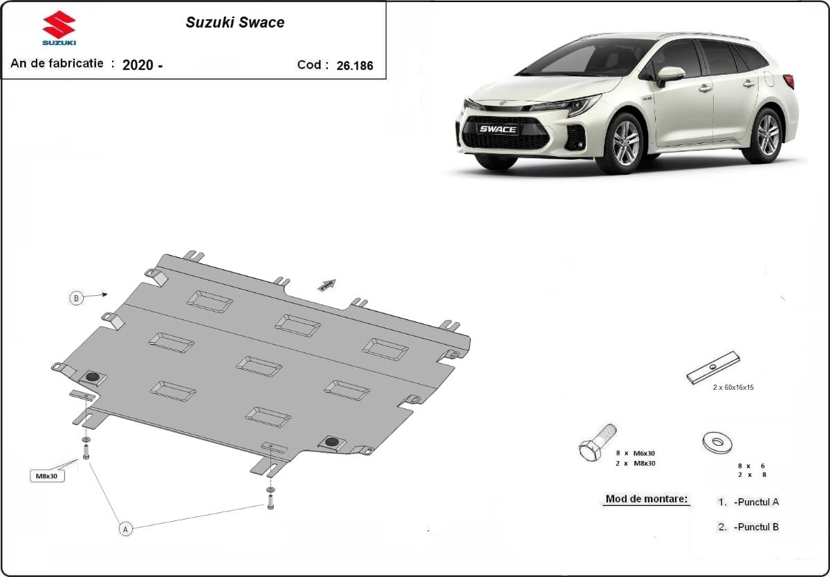 Protezione motore in metallo compatibile con Suzuki Swace