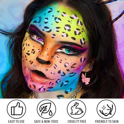 ucanbe athena face body paint oil palette professional flash non toxic safe tattoo halloween fx party artist fancy makeup painting kit for kids and adult