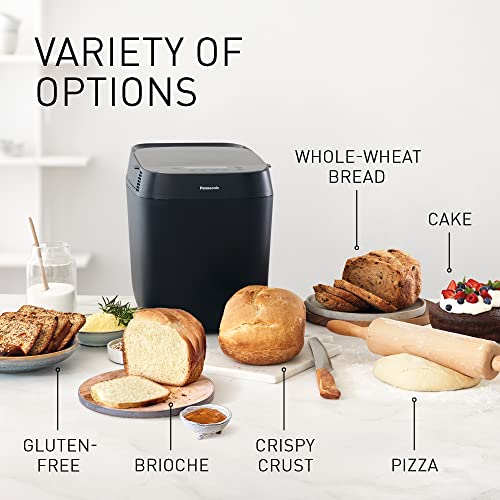 Foto von Panasonic Croustina Brotbackautomat SD-ZD2010 für Krustenbrot (18 Programme, Brotmaschine, glutenfrei, knuspriges Brot, Vollkorn-Krustenbrot), schwarz