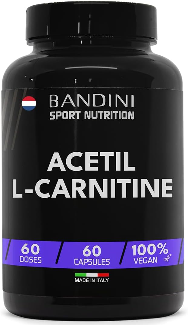 Acetyl L-CARNITINE 1000 mg (Hoge Dosis) | Acetyl L Carnitine voor Sporters met Hoge Fysieke Activiteit | Voor Sportschool, Sport en Training | Veganistisch Carnitin, Geen GMO | 60 Capsules