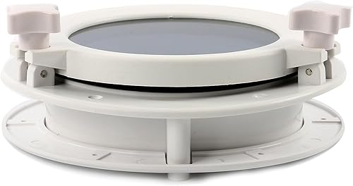 HYDDNice Escotilla de barco de 8 pulgadas de orificio de puerto de ventana de repuesto - vidrio templado ABS