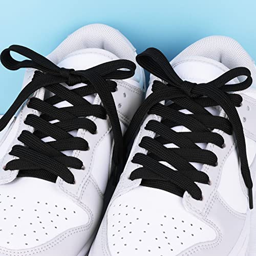 Image of Booyckiy 2 Pairs 2 /5 inch Flat Shoe Laces for Sneakers 31 Colors Shoelaces in 27 inch-72 inch