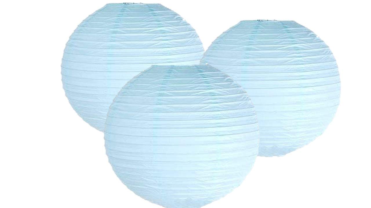Pack of 3 Paper Lantern Lampshade Party Birthday Baby Shower Wedding Celebration Decoration 4"(10cm) -16"(40cm) (Orange, 12" (30cm)) — view 41