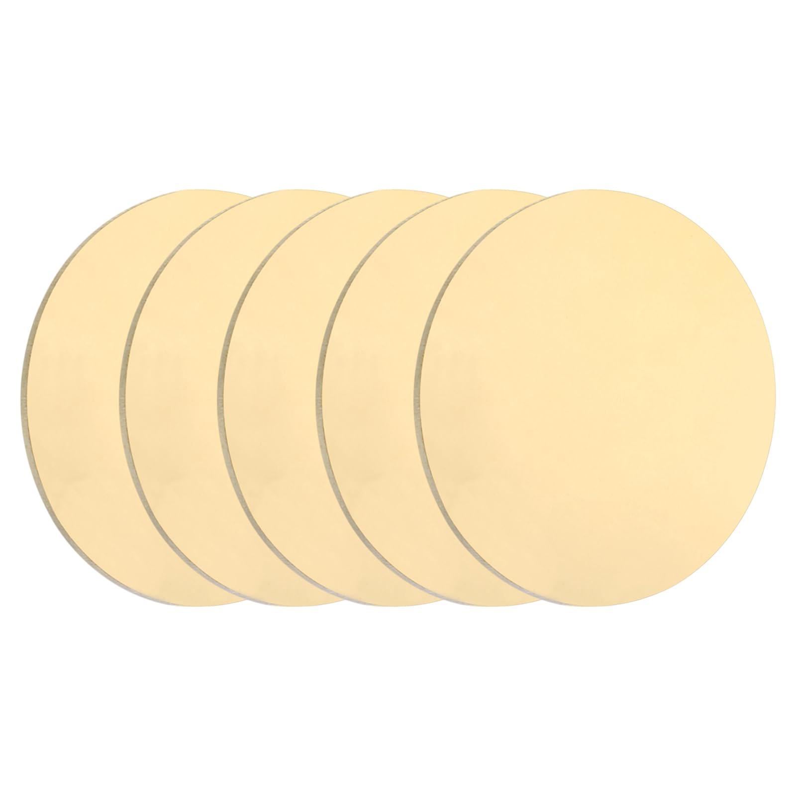 uxcell 5Pcs H62 Brass Round Plates, 0.59" Dia x 0.03" Thick, DIY Crafts & Metal Stamping