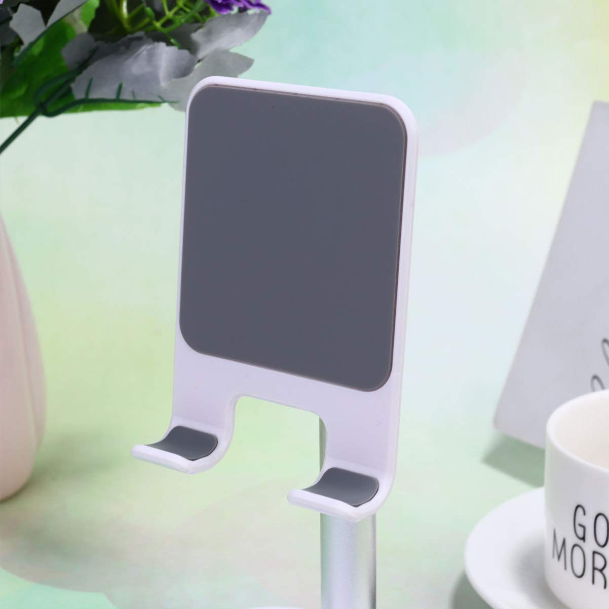 Artibetter 2pezzi Supporto Per Smartphone e Tablet Supporto Da Scrivania Pratico e Duraturo Per Videochiamate e Lettura Bianco