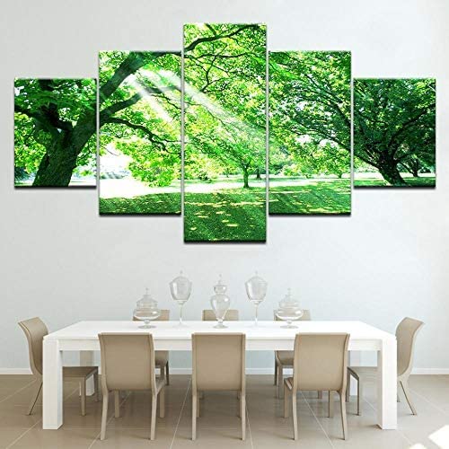 Tableau Multi Panneau 5 Parties Tableau Impression Sur Toile Avec Cadre 100 X 50 Cm 5 Pieces Toile Tableau Tableaux Decor Murale Salon Moderne Lever Du Soleil De La...