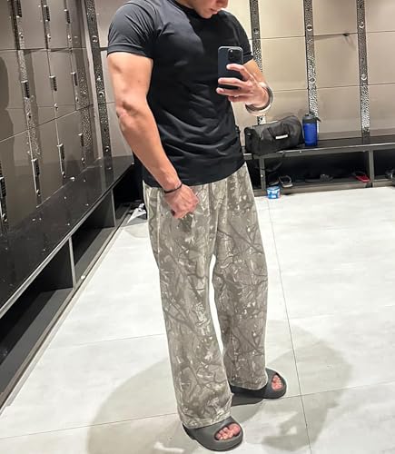 Mens Baggy Sweatpants Y2K Graphic Sweatpants Streetwear Baggy Joggers with Pockets3